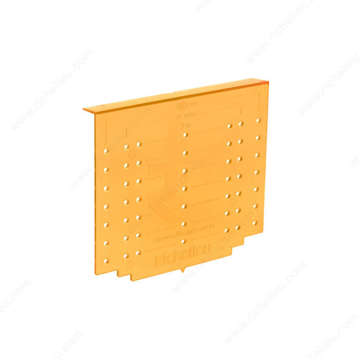 Drilling template set for knobs and handles