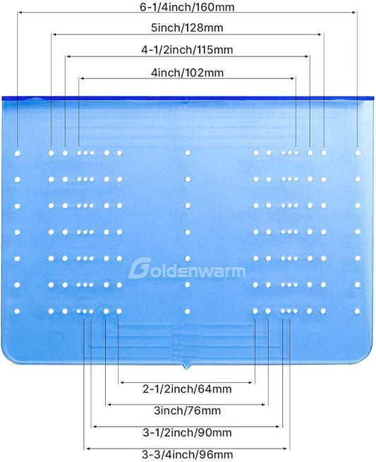 Ensemble gabarit de perçage pour boutons et poignées 6 pouces