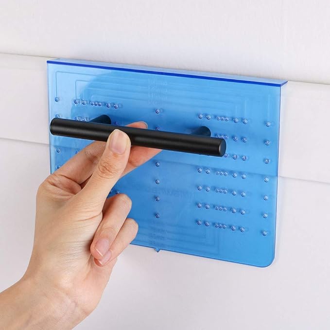 Drilling template set for knobs and handles