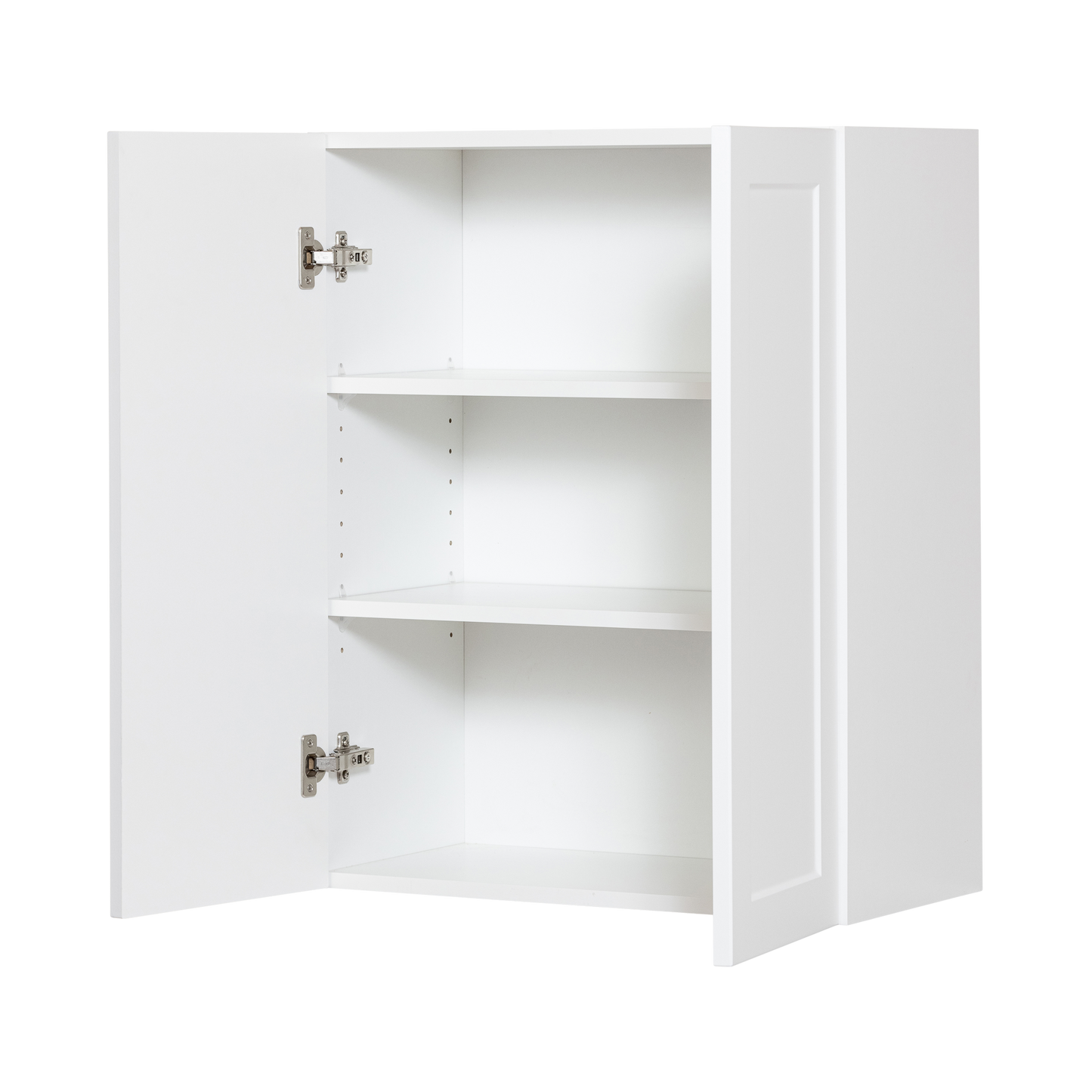 Cabinet de Haut - 2 Portes - 24 po de large x 36 po de hauteur - Polymère Blanc Shaker