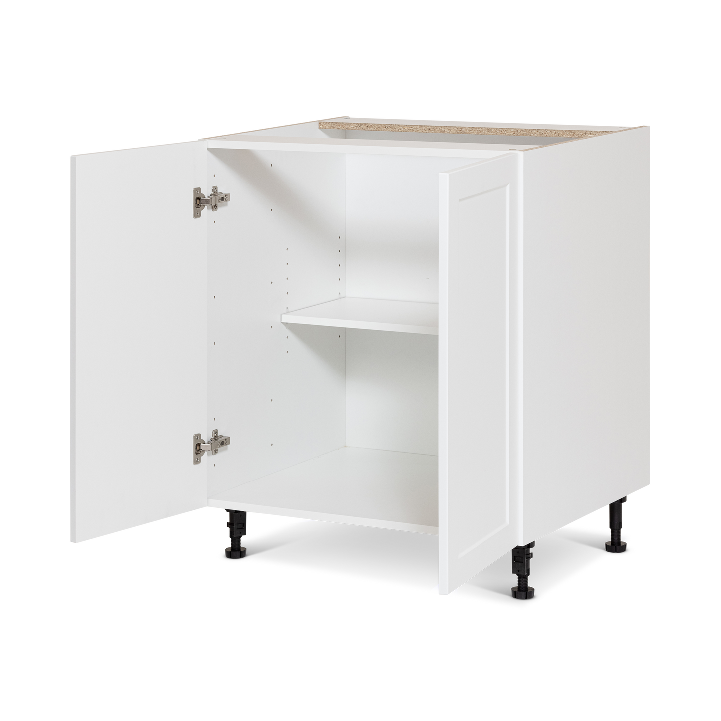 Base cabinet - 2 doors - 30 inches wide - White Shaker Polymer