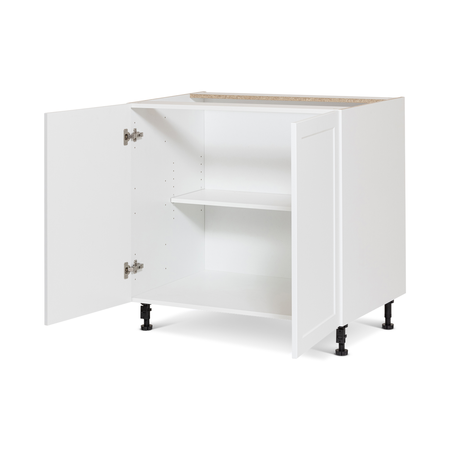 Base cabinet - 2 doors - 36 inches wide - White Shaker Polymer