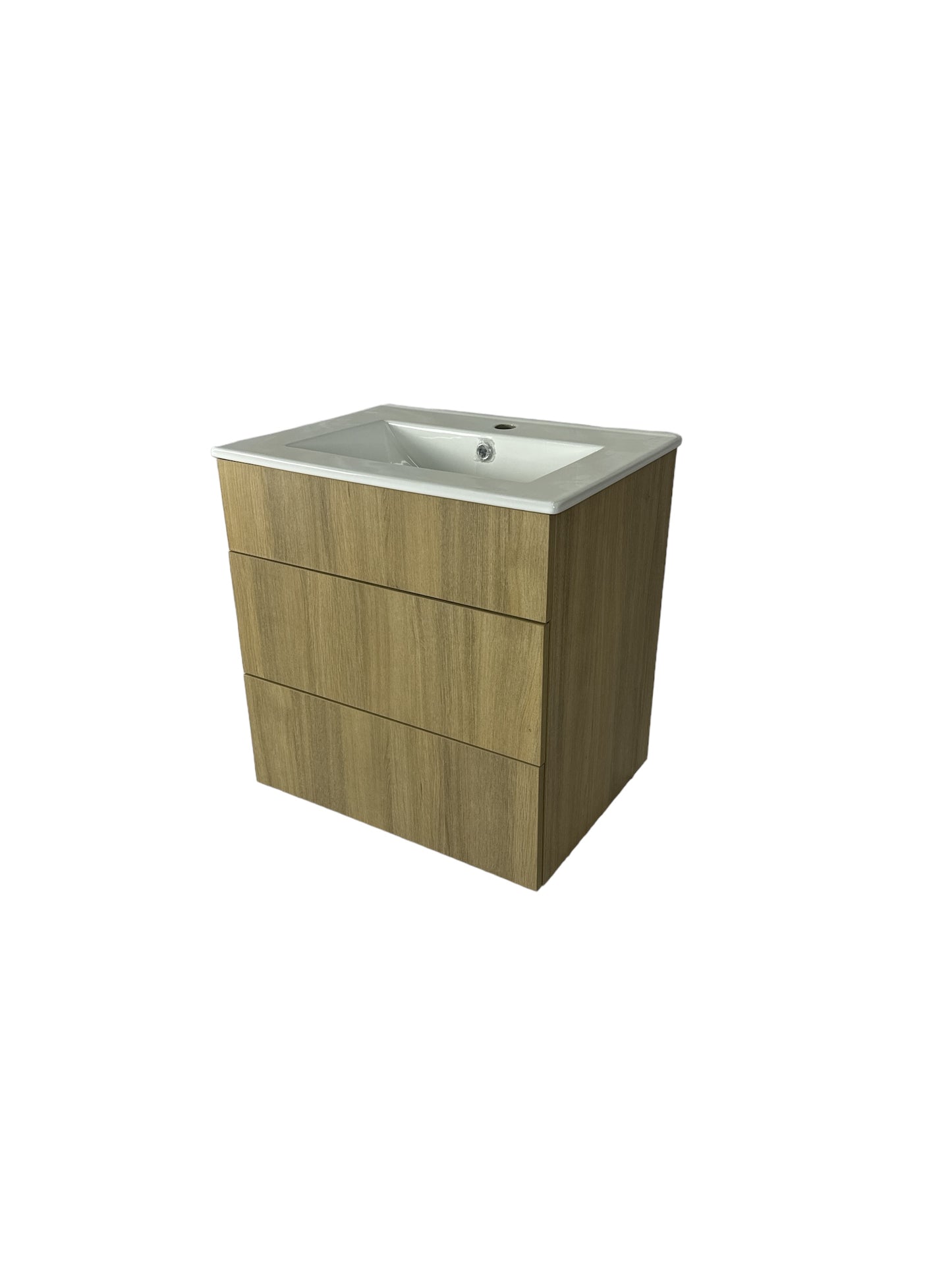 Vanité suspendue - 24 Pouces - 2 tiroirs - Mélamine RHA - Lavabo inclus