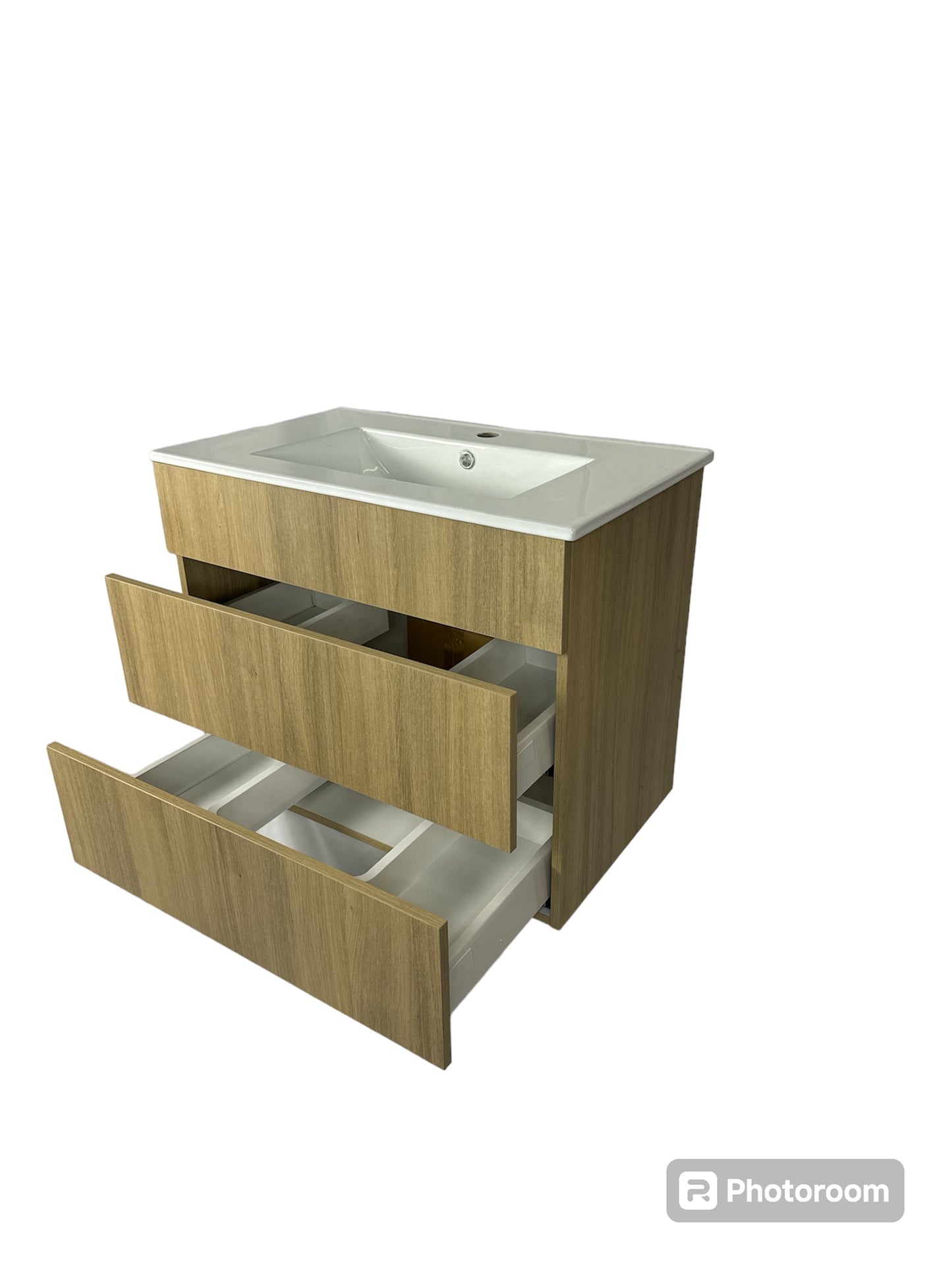 Vanité suspendue - 30 Pouces - 2 tiroirs - Mélamine RHA - Lavabo inclus