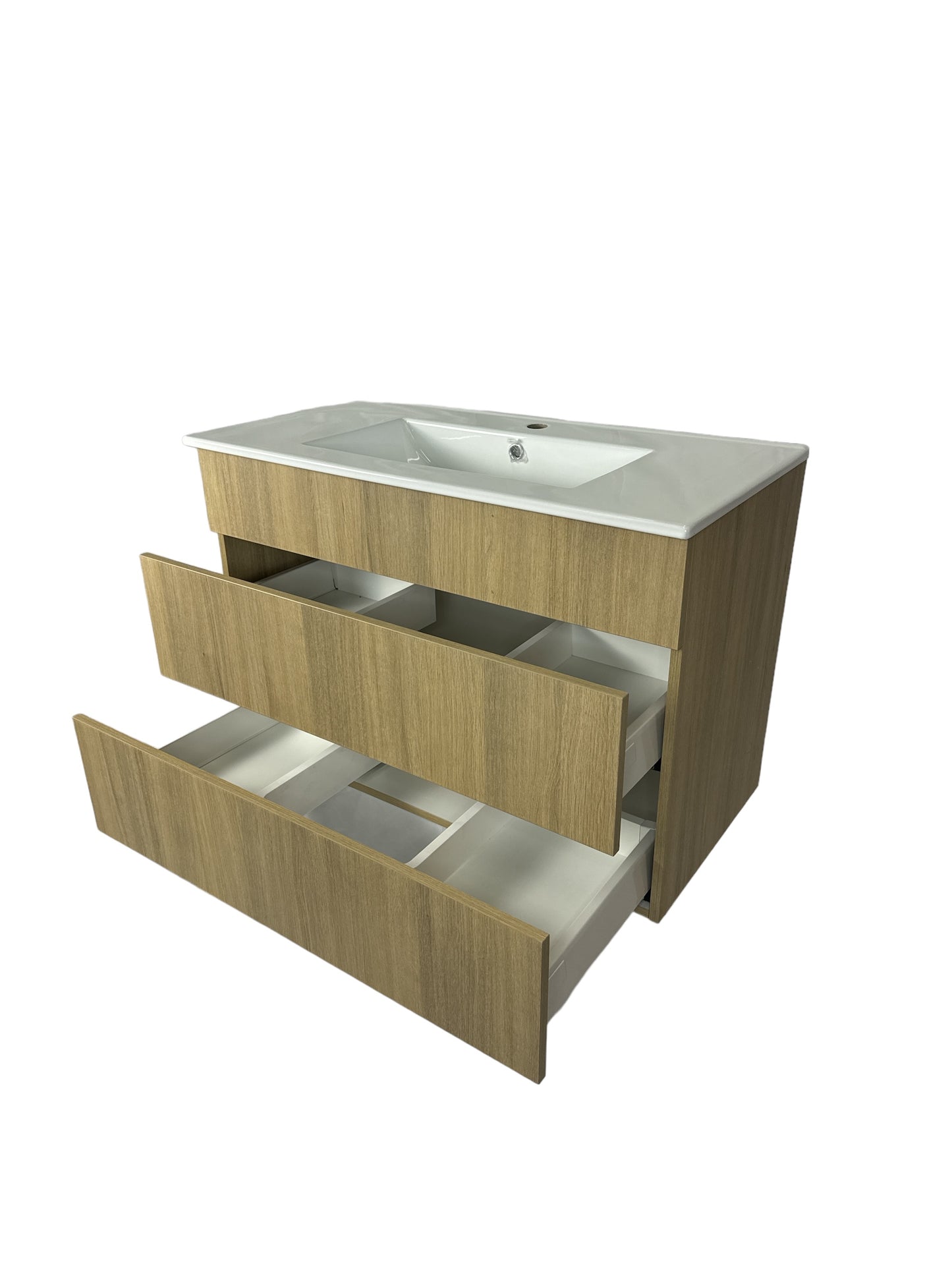 Vanité suspendue - 36 Pouces - 2 tiroirs - Mélamine RHA - Lavabo inclus