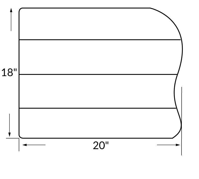 Diviseur de caisson vertical fini chrome 18"