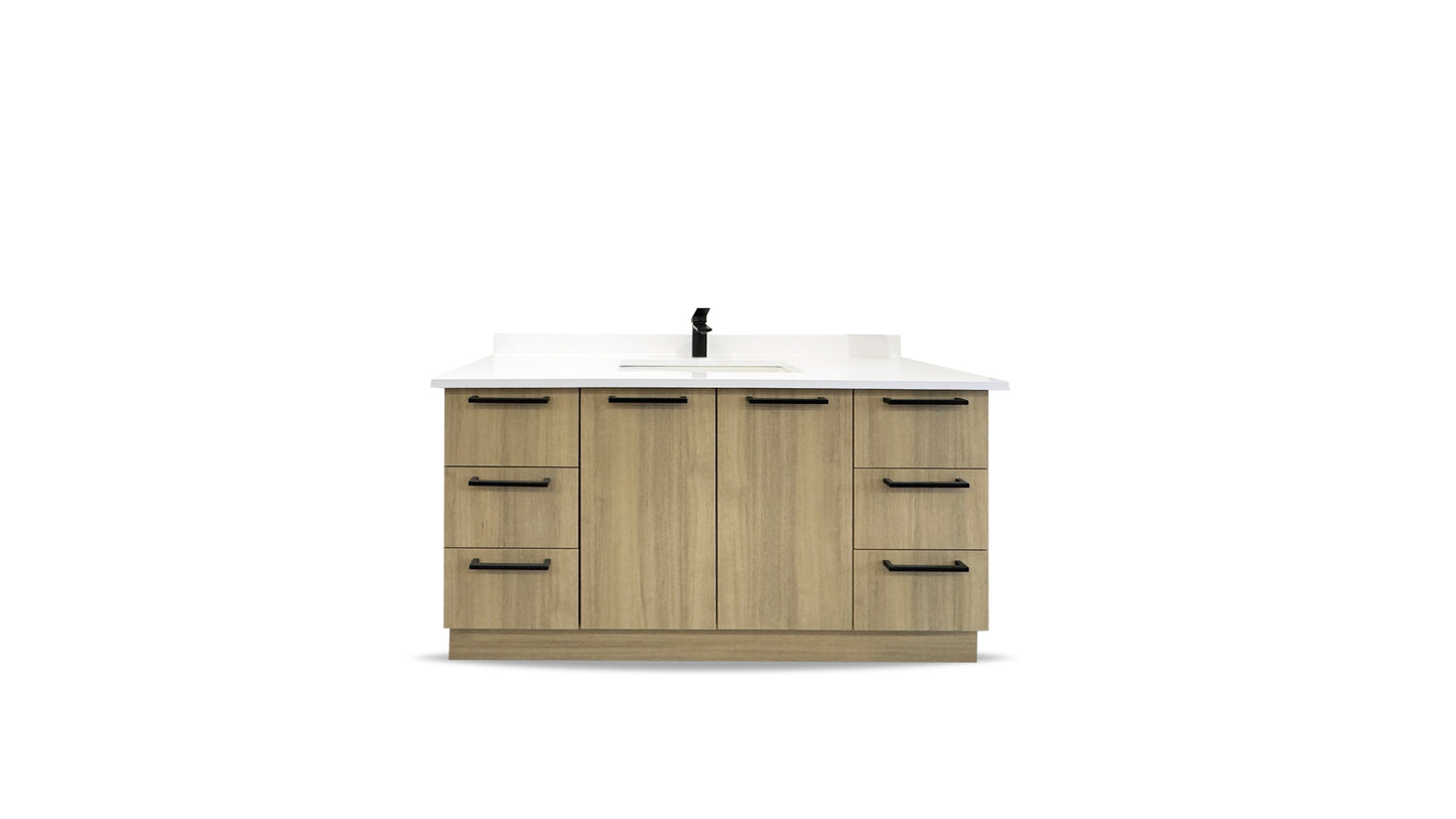 Vanity on legs - 15 inches - 3 drawers - RHA melamine
