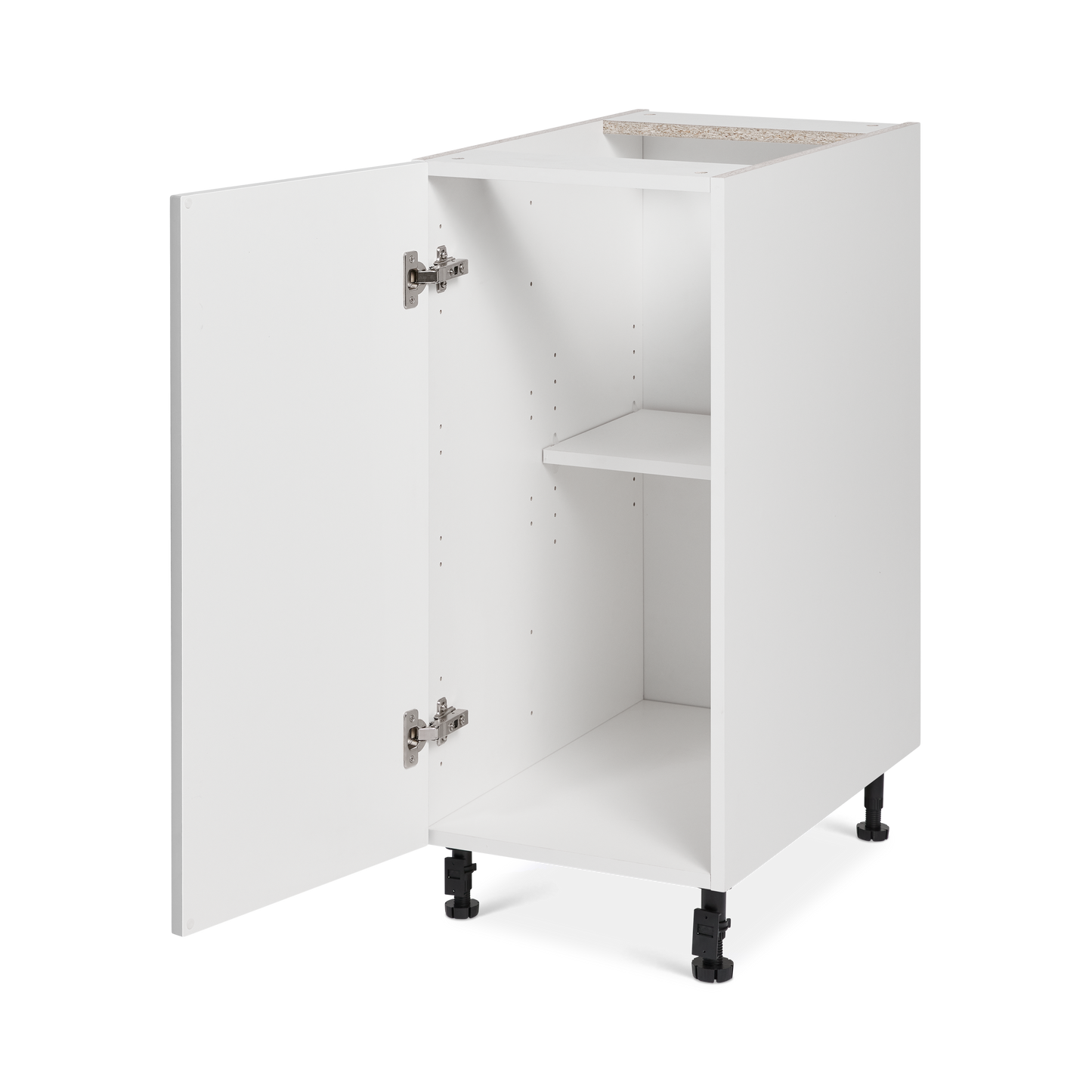 Base Cabinet - 1 Door - 15 Inches Wide - Grey Shaker Polymer