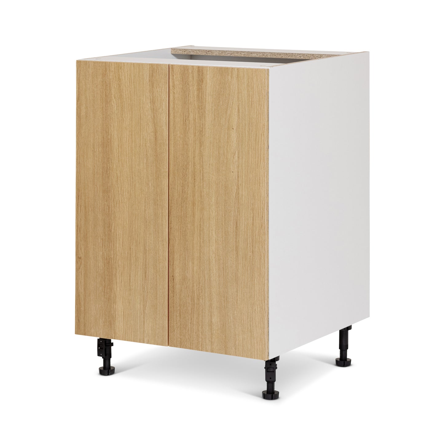 Cabinet de bas 2 porte - 21 pouce de large - Mélamine Bois Zen
