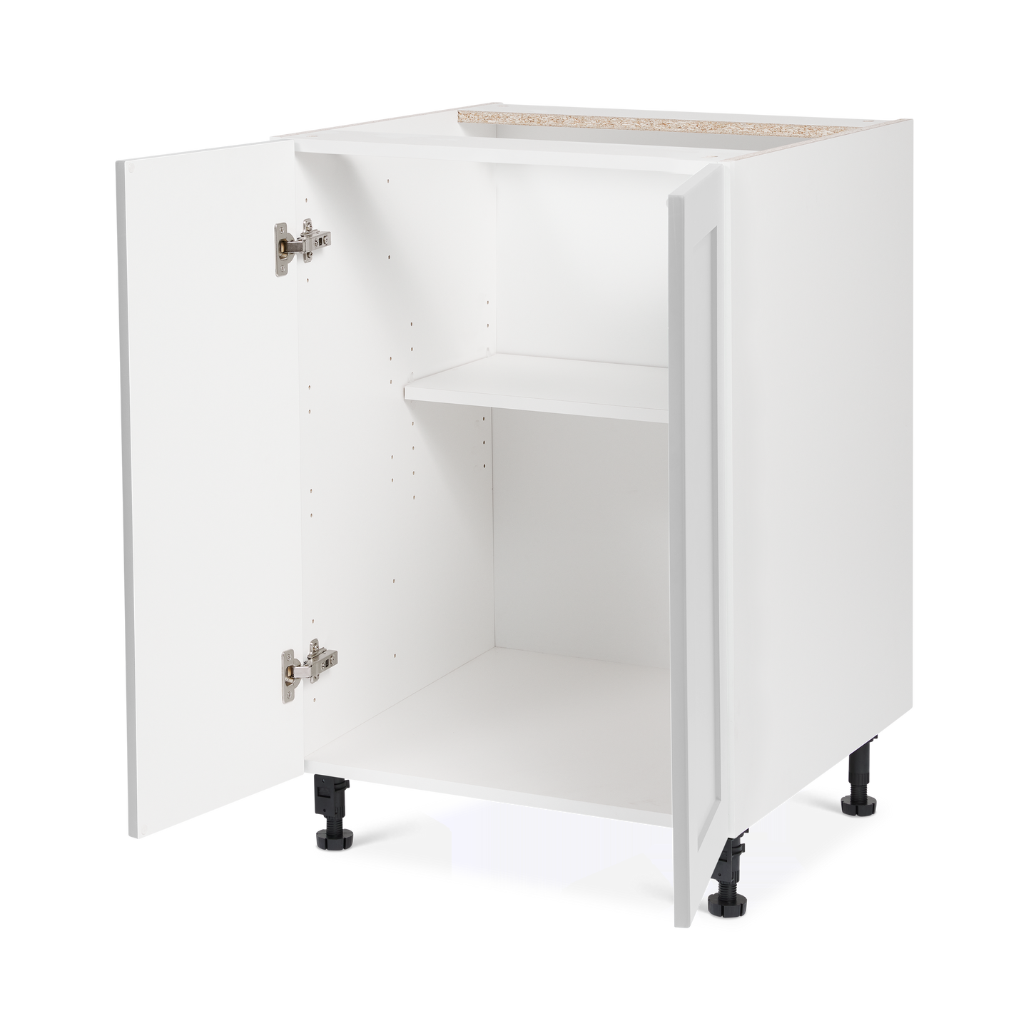 Cabinet de bas - 2 portes - 24 pouces de large - Polymère Shaker Gris