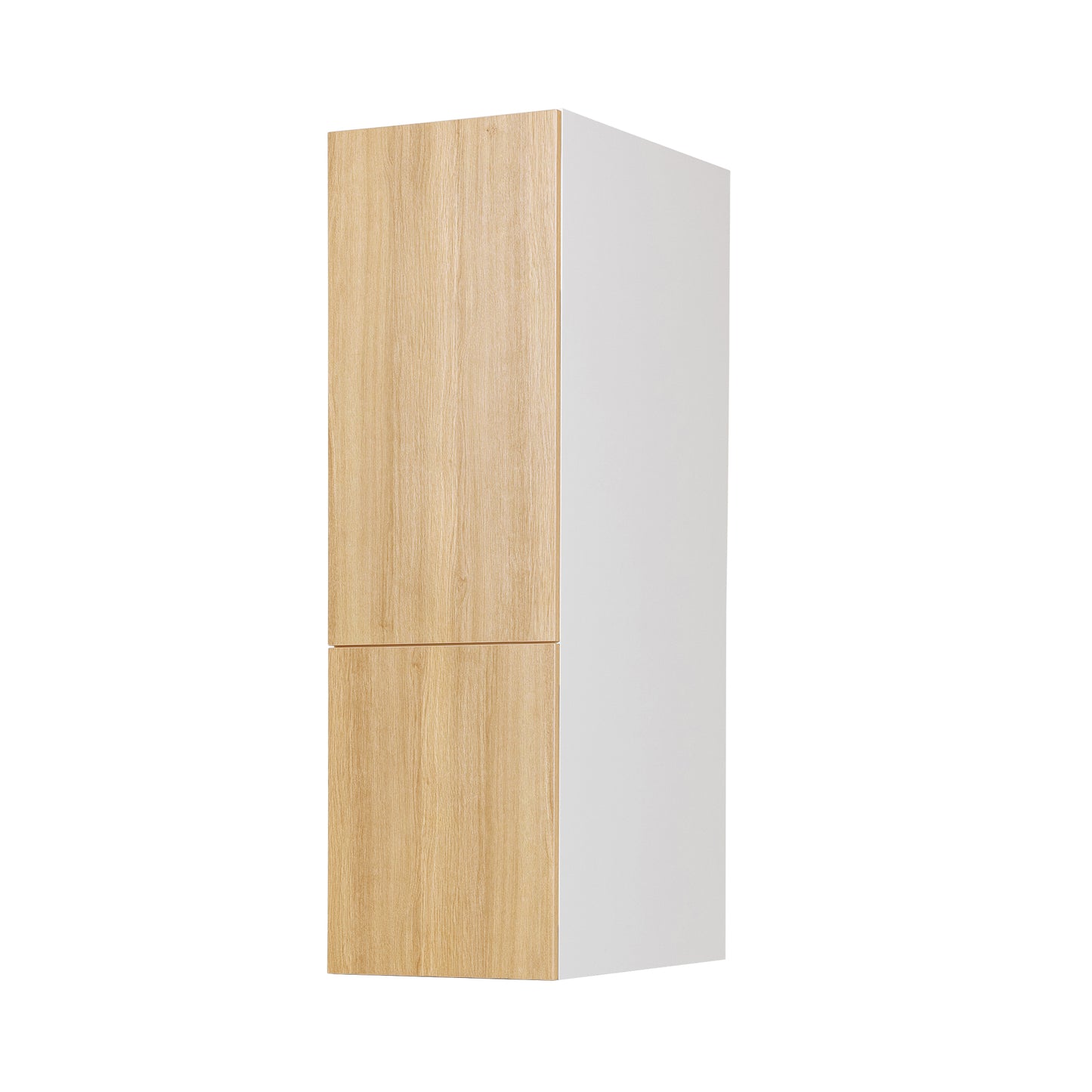 High Pantry Cabinet - 2 Doors - 15 in wide x 55 in high - Zen Wood Polymer