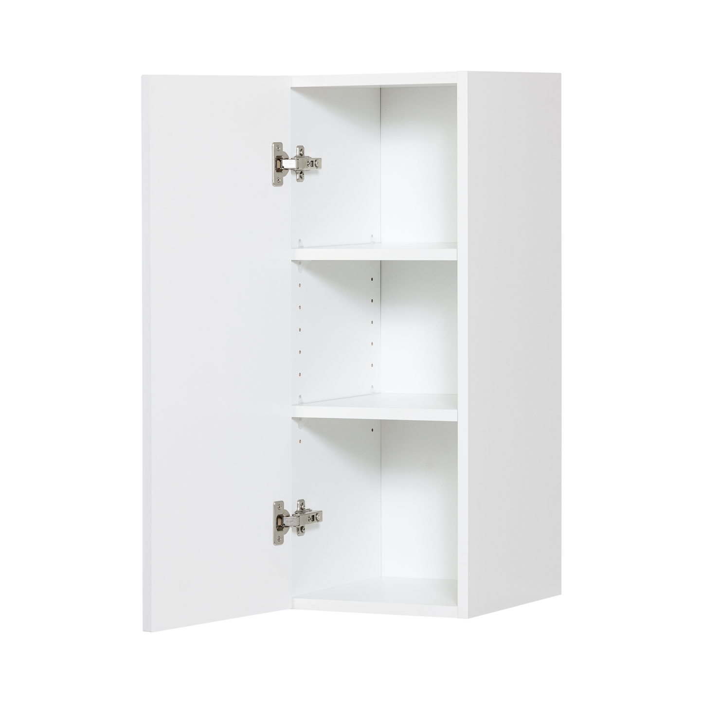 Wall Cabinet - 1 Door - 12 in wide x 30 in high - White Shaker Polymer