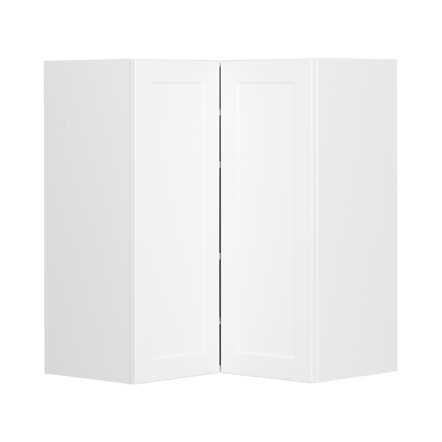 Wall Corner Cabinet - 2 Doors - 24 in W x 36 in H - White Shaker Polymer