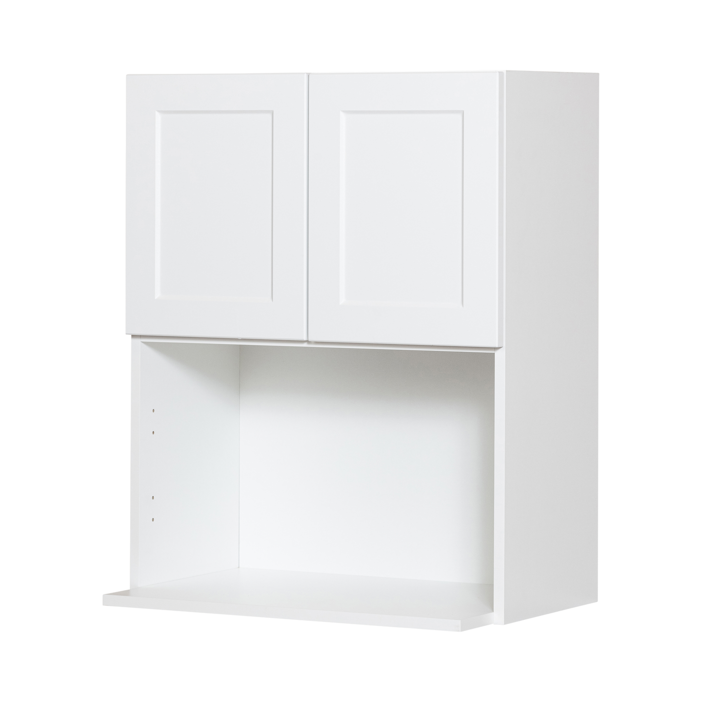 Microwave Cabinet - 2 Doors - 24 in W x 36 in H - White Polymer Shaker