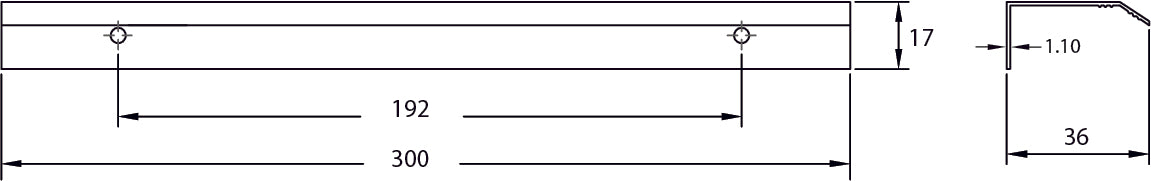 R0711 matte black handle 192 mm