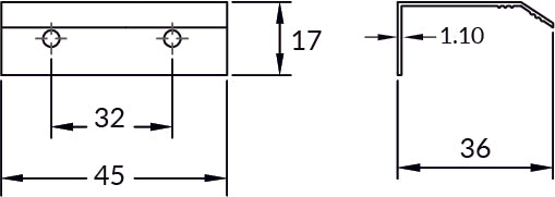 Poignée R0711 laiton brossé 32 mm