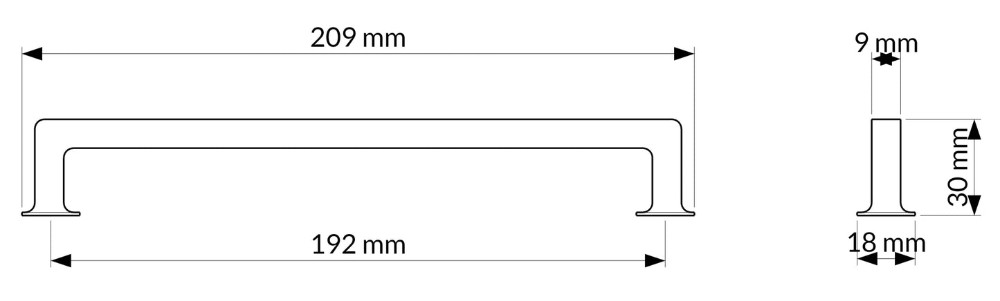 R3818 handle brushed nickel matt 192 mm