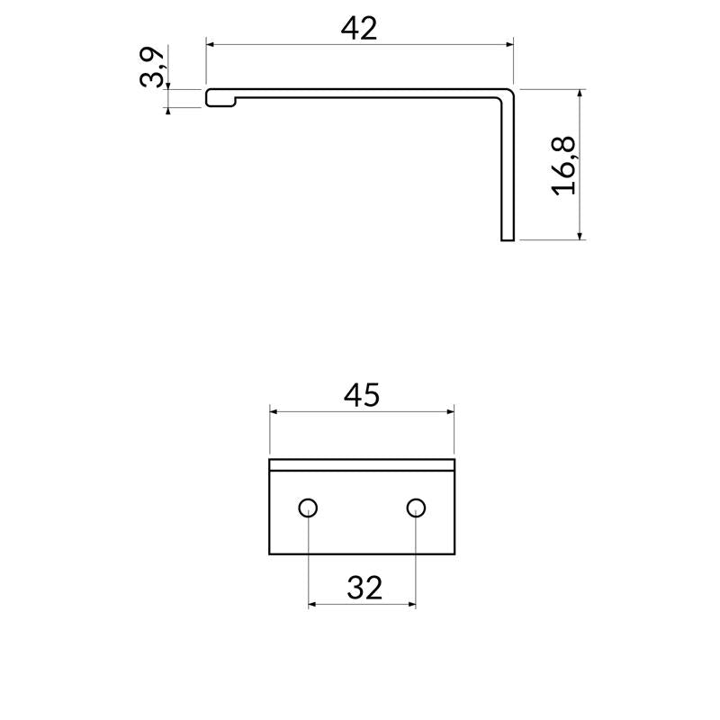 Poignée R4567 blanc mat 32 mm