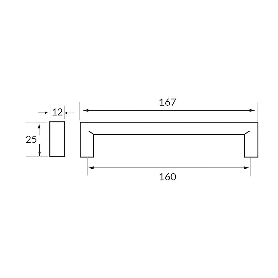 Poignée R71197 gris 160 mm
