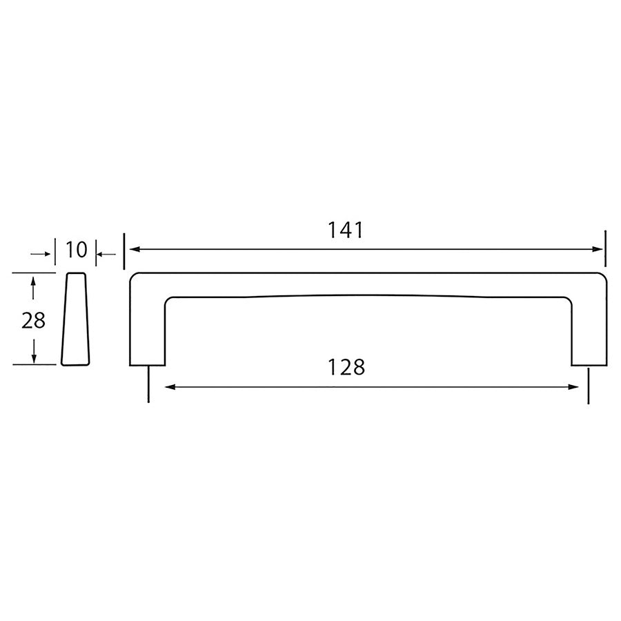 LIMIT R7205 brushed nickel handle 128 mm