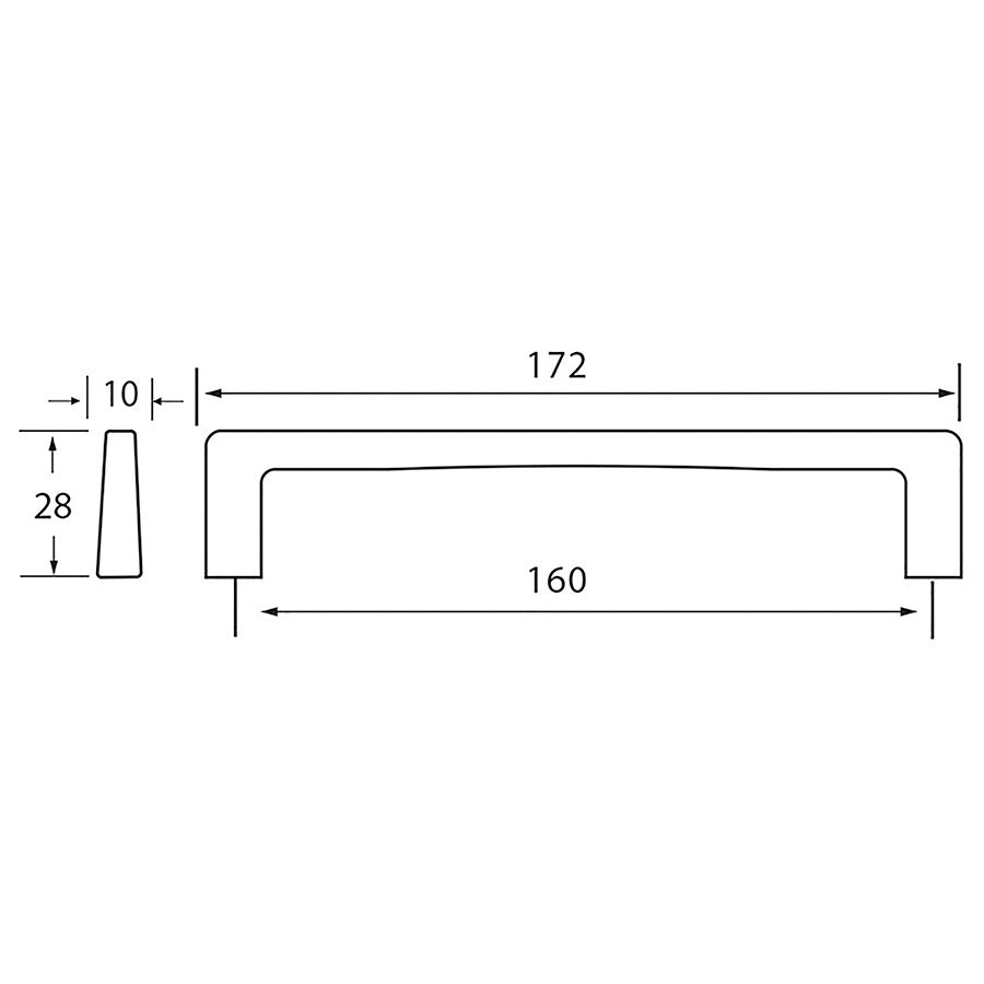 Poignée LIMIT R7205 laiton brossé 160 mm