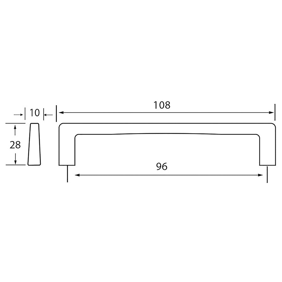 Poignée LIMIT R7205 nickel brossé 96 mm