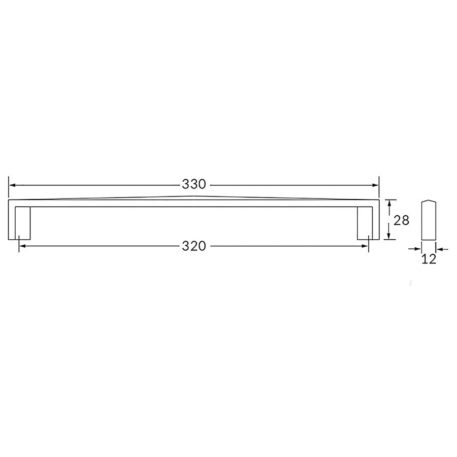 Poignée R7254 chrome 320 mm