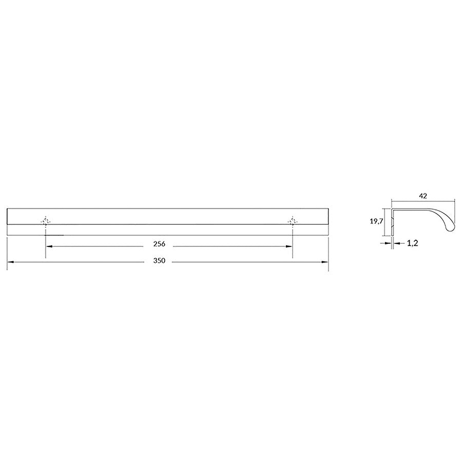 Poignée ONA V0372 blanc mat 256 mm