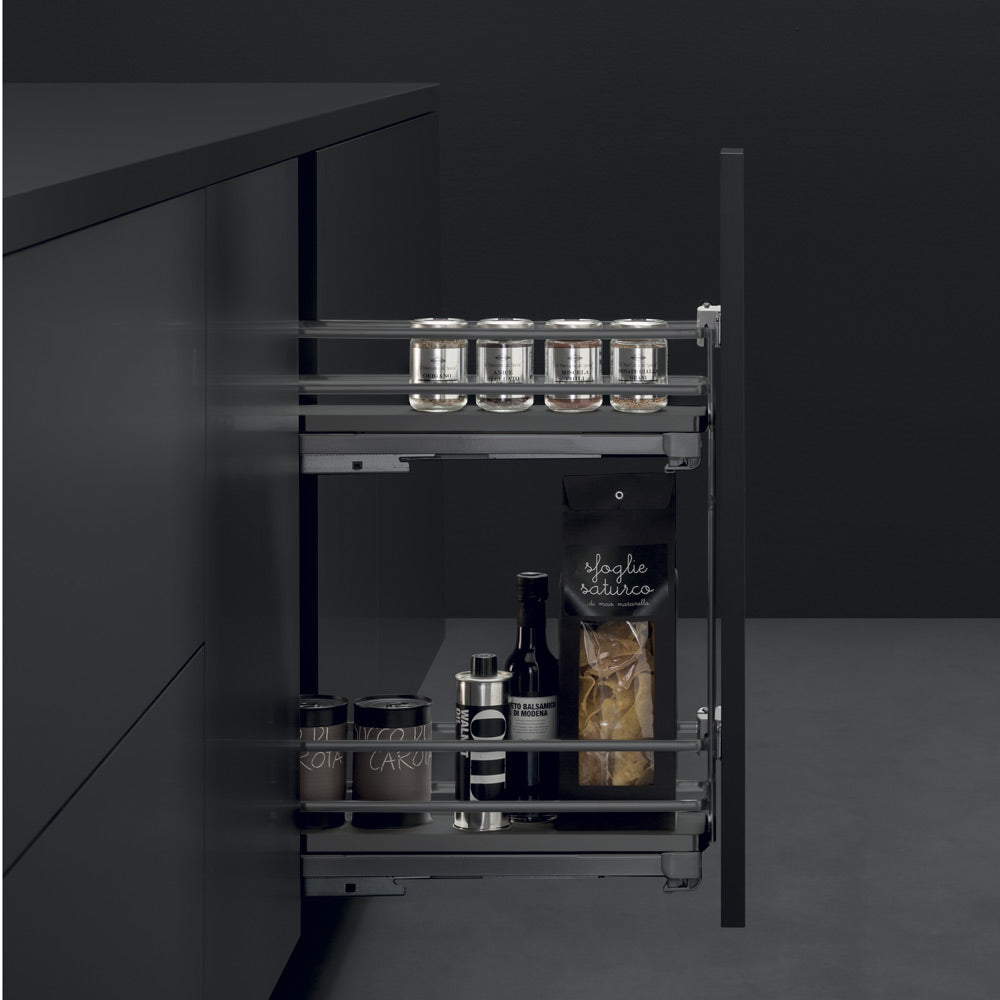 Tiroir Coulissant étroit 8'' Galaxy anthracite