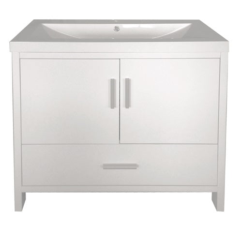 Smally 36 pouces blanc (lavabo inclus)