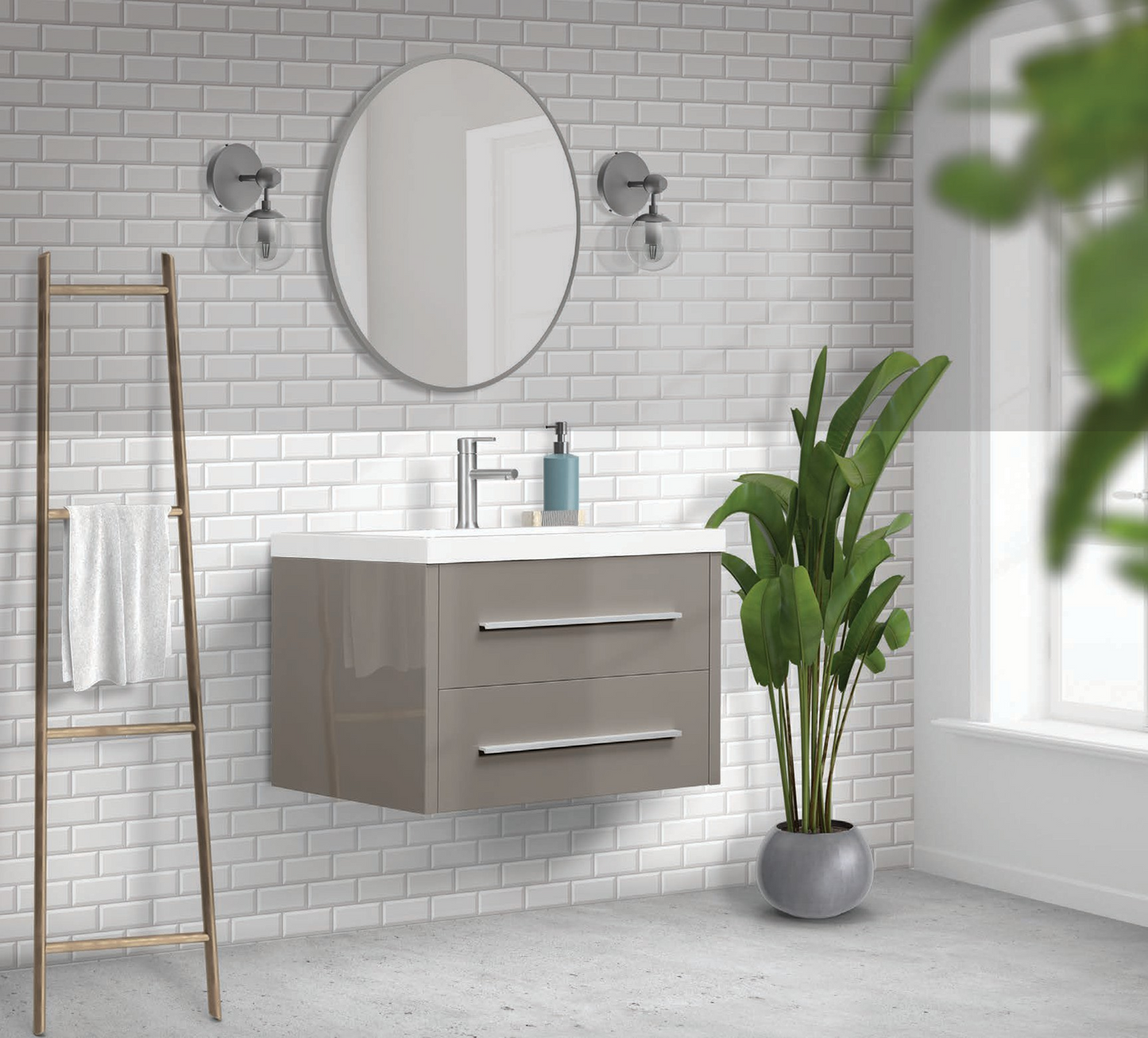 Vanité suspendue Wall 30 pouces (lavabo inclus)