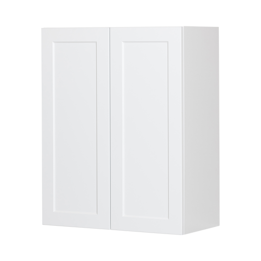 Cabinet de Haut - 2 Portes - 24 po de large x 36 po de hauteur - Polymère Blanc Shaker