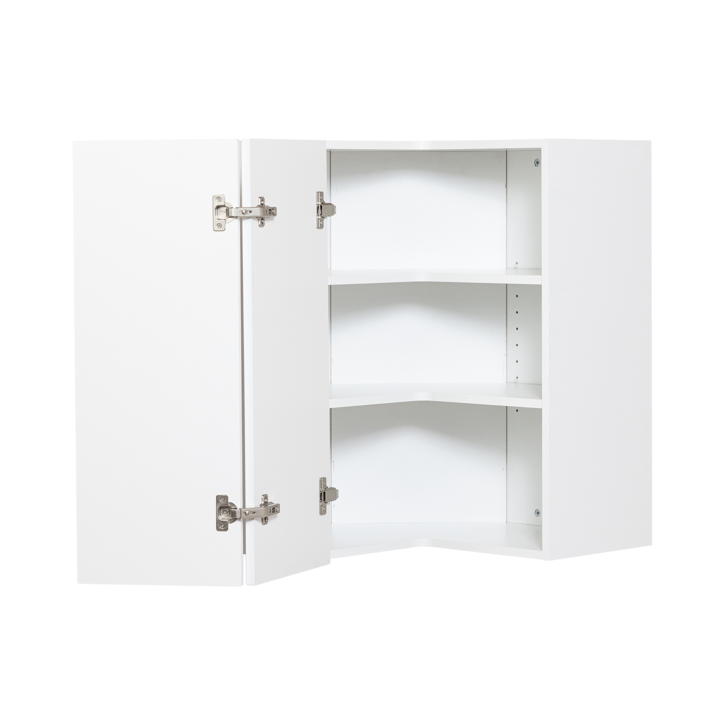 Cabinet de Haut Coin - 2 Portes - 24 po de large x 36 po de hauteur - Polymère Blanc Shaker