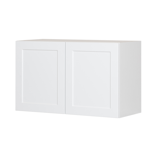 Cabinet de Haut poêle - 2 Portes - 30 po de large x 18 po de hauteur - Polymère Blanc Shaker