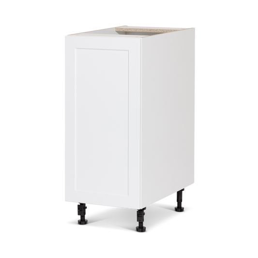 Cabinet de bas - 1 porte - 15 pouces de large - Polymère blanc shaker