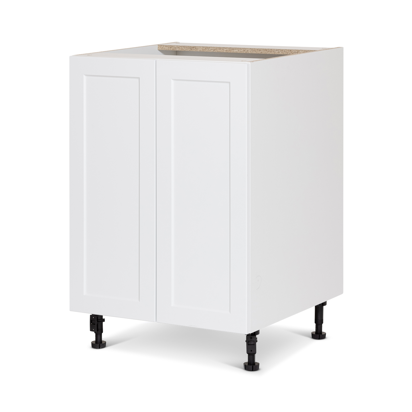 Cabinet de bas - 2 portes - 24 pouces de large - Polymère blanc shaker