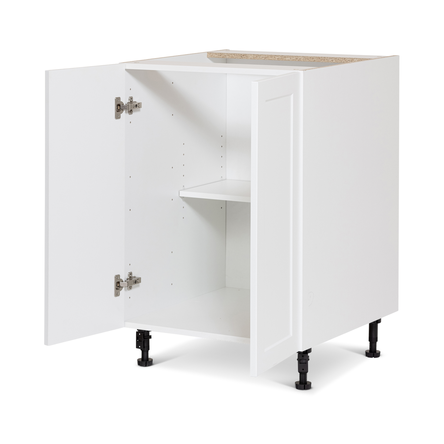 Cabinet de bas - 2 portes - 24 pouces de large - Polymère blanc shaker