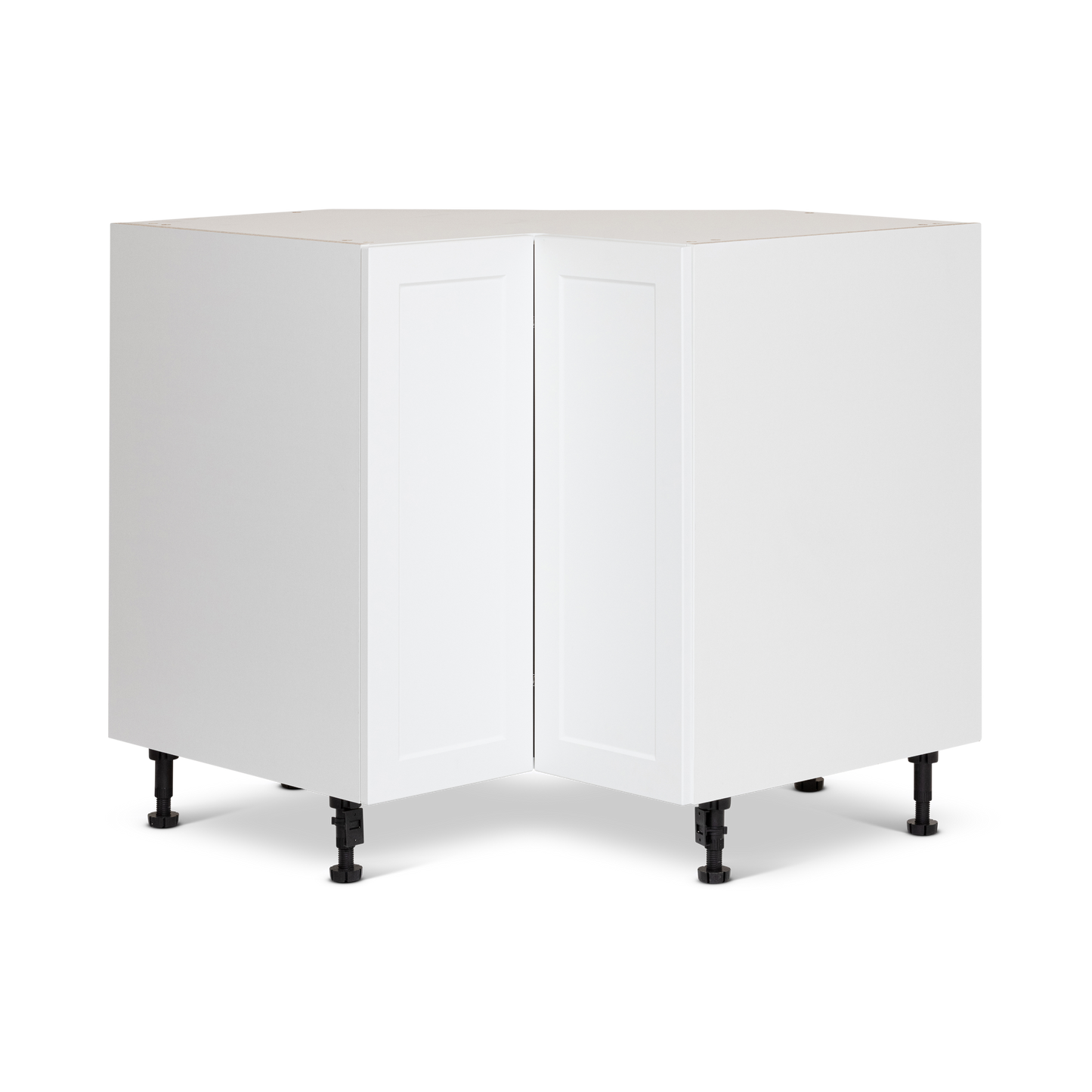 Cabinet de Bas Coin - 2 Portes - 33 pouces de large - Polymère Blanc Shaker