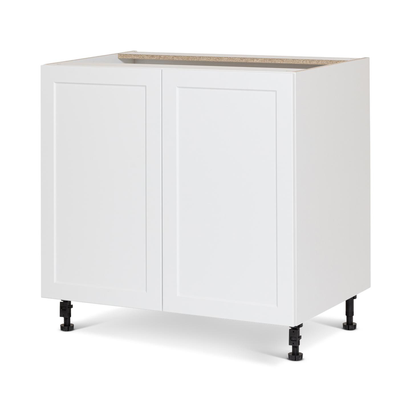 Cabinet de bas - 2 portes - 36 pouces de large - Polymère blanc shaker