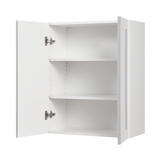 Cabinet de Haut - 2 Portes - 24 po de large x 36 po de hauteur - Polymère Shaker Gris