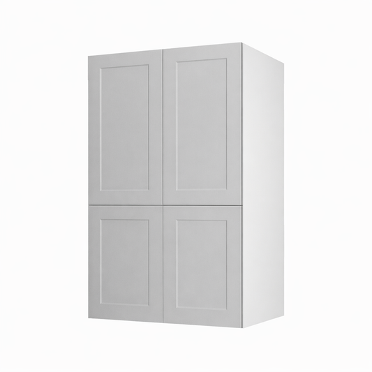 Cabinet de Haut Garde-Manger - 4 Portes - 24 po de large x 55 po de hauteur - Polymère Shaker Gris