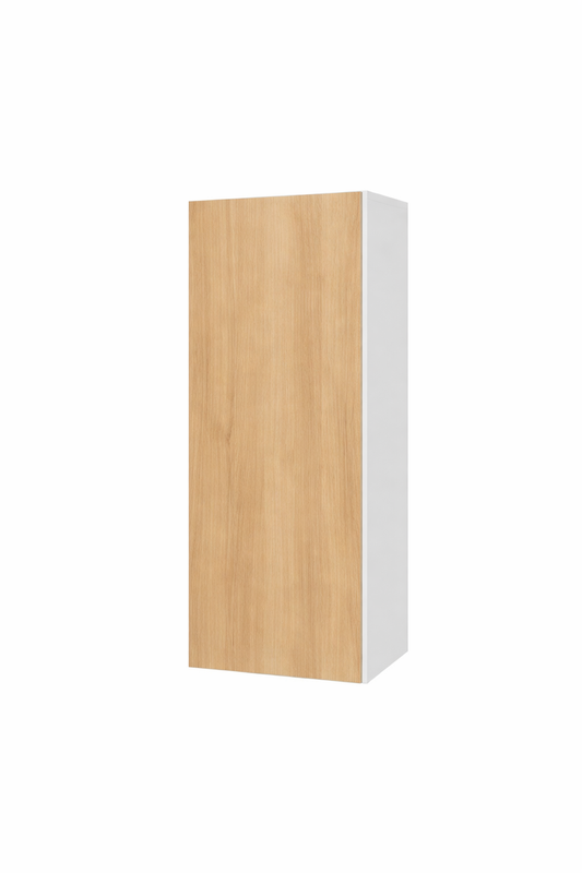 Cabinet de Haut - 1 Porte - 12 po de large x 30 po de hauteur - Mélamine Bois Zen