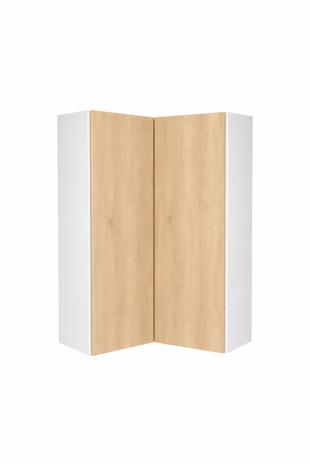 Wall Corner Cabinet - 2 Doors - 24 in W x 36 in H - White Shaker Polymer