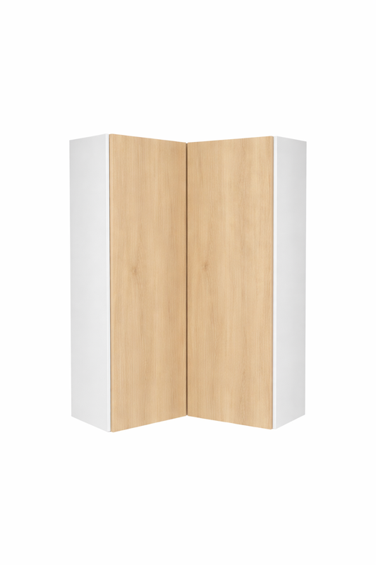 Cabinet de Haut Coin - 2 Portes - 24 po de large x 36 po de hauteur - Mélamine Bois Zen