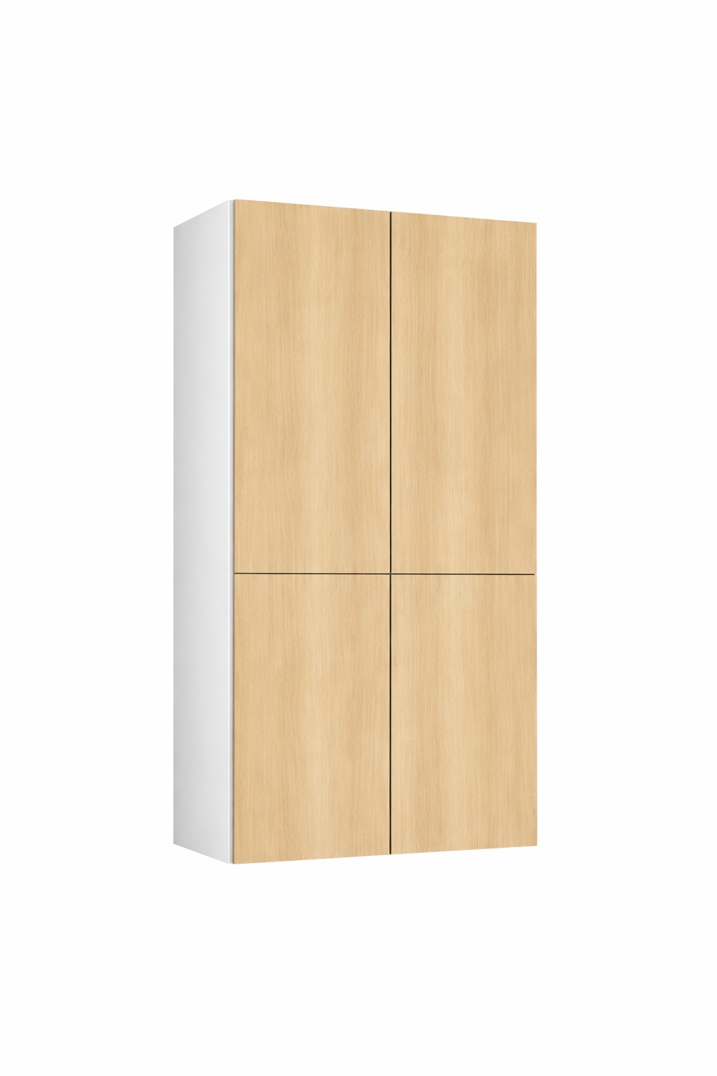 Cabinet de Haut Garde-Manger - 4 Portes - 24 po de large x 55 po de hauteur - Mélamine Bois Zen