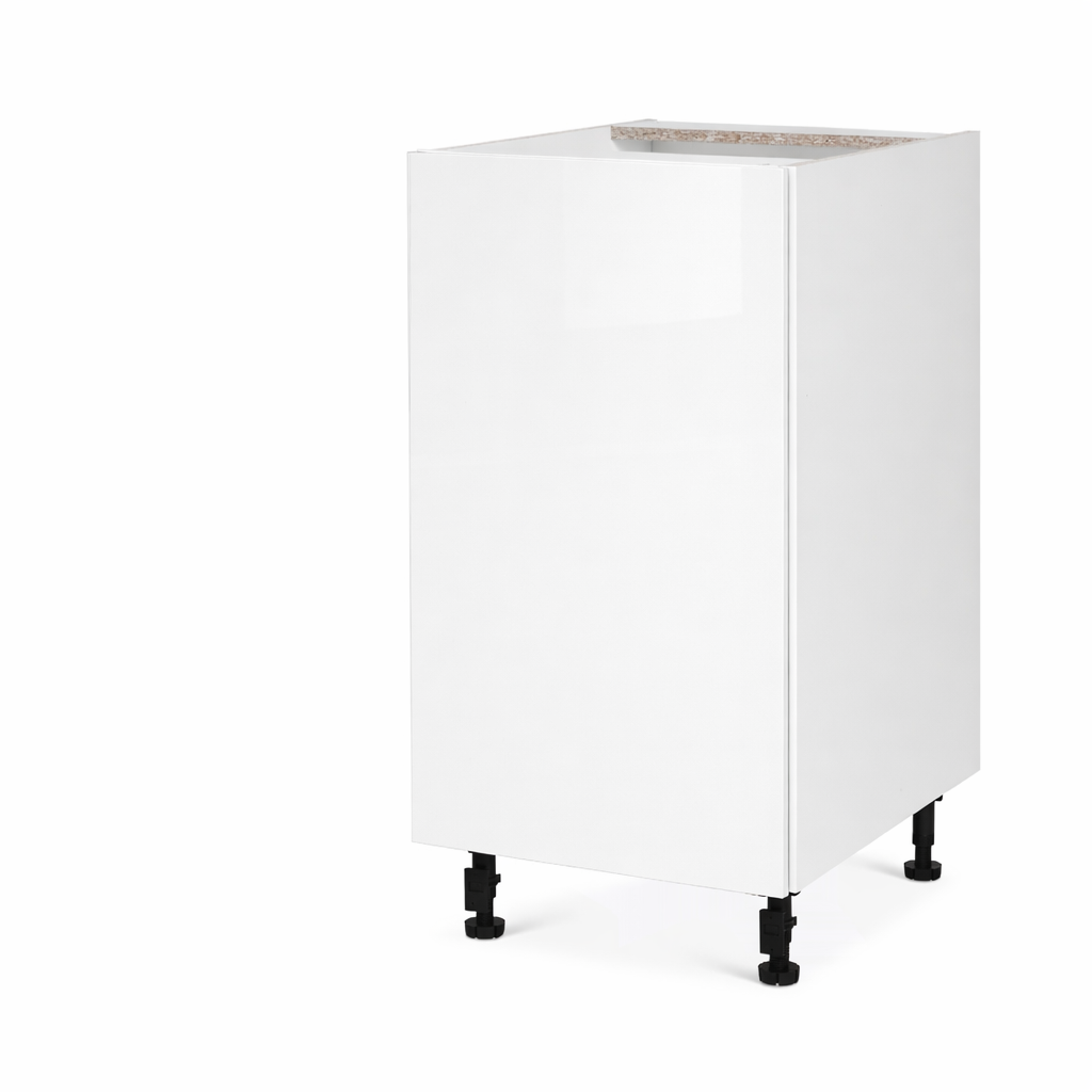 Cabinet de bas - 1 porte - 18 pouces de large - Mélamine Laquée Blanche