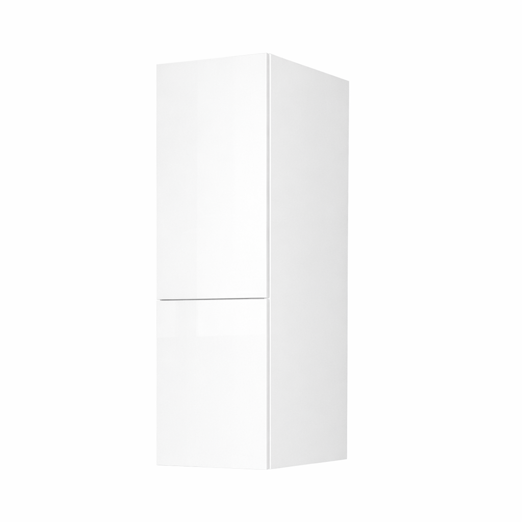 Cabinet de Haut Garde-Manger - 2 Portes - 15 po de large x 55 po de hauteur Mélamine laquée blanche