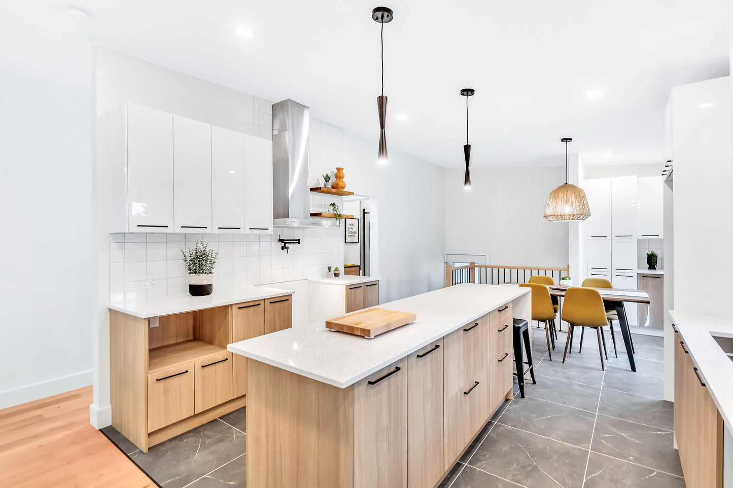 Cabinet de bas 1 porte - 15 pouce de large - Melamine Bois Zen