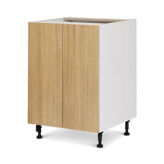 Cabinet de bas 2 porte - 24 pouce de large - Mélamine Bois Zen