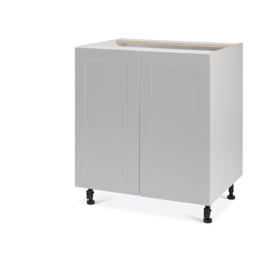 Cabinet de bas - 2 portes- 30 pouces de large - Polymère Shaker Gris